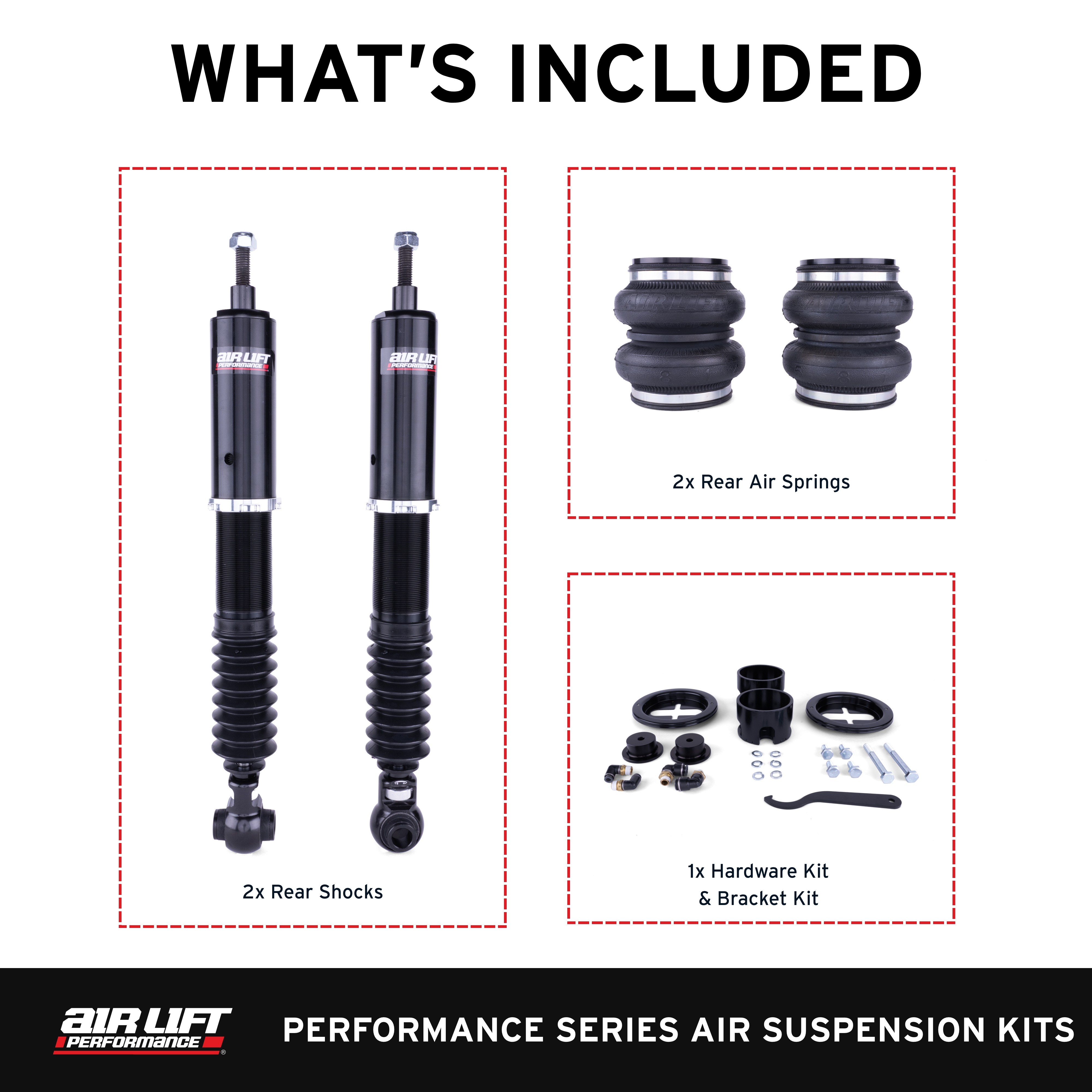 Air Lift Performance 76519 Air Lift Performance Rear Air Spring Suspension Kit